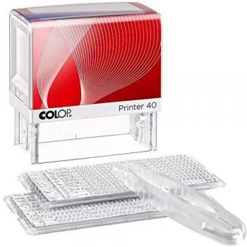 IMPRENTILLA DE ENTINAJE PRINTER 40/2 SET ESPAÑOL 2.5/3.5MM ALM NEGRA COLOP 100915