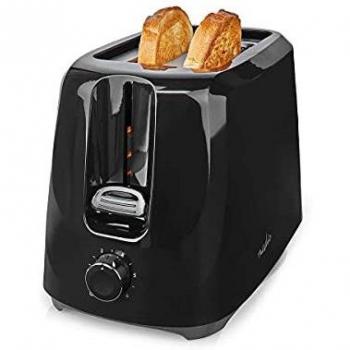 Tostadora Nedis KABT150EBK - 2 Ranuras - 6 Niveles de Dorado - 700W - Negra