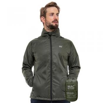 Mac in a Sac Origin Unisex Packable Waterproof Jacket - Khaki - Size S