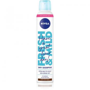 Champú en Seco NIVEA para Tonos Oscuros 200ml - Aumenta Volumen, Fórmula Fresh Revive