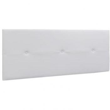 Cabecero de Cama Prado 3 Botones Polipiel Blanco 160x55x4 cm