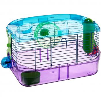 Kaytee CritterTrail LED Lighted Habitat Cage for Small Animals, Hamsters, Gerbils, Mice