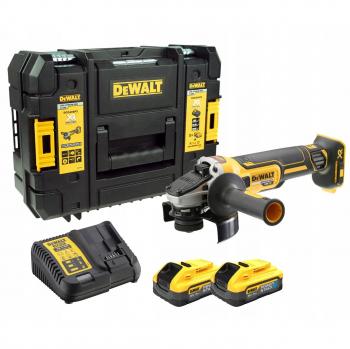 DEWALT Amoladora Angular 18V Ø125mm 2 Baterías 5Ah POWERSTACK DCG405H2T