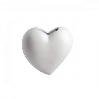 La Porcellana Leopoldina humidificador Corazón, Blanco, 18 cm