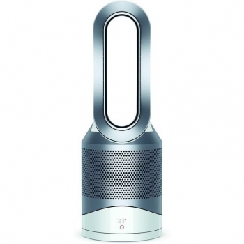Dyson Pure Hot + Cool Link, Ventilador Calefactor y Purificador con Filtro HEPA, 2000W, 10 Velocidades, Nivel de Sonido 64 dBa, Capacidad 209 l/s, Color Blanco/Plateado