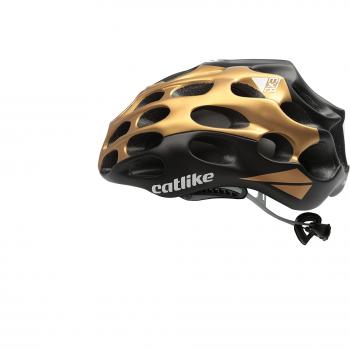 Catlike Mixino Casco de Ciclismo, Unisex Adulto, Negro/Oro/Negro Mate, SM
