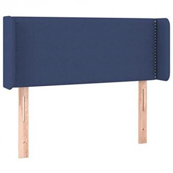 Cabecero LED Tapizado Azul 103x16x78/88 cm con Luz Integrada