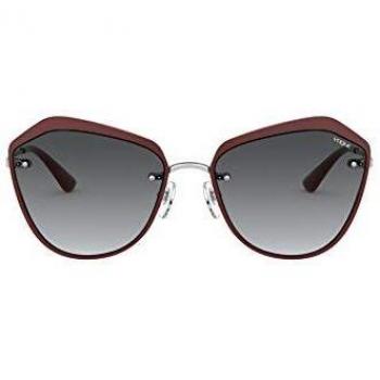 Vogue Burgundy/Grey Shaded Sunglasses, Female, Multicolor, Size: 55 MM