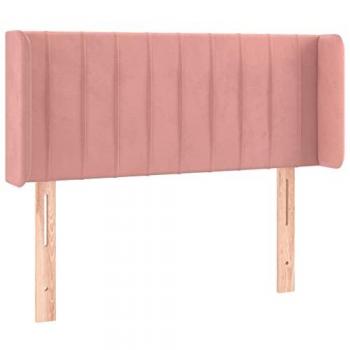 Cabecero de terciopelo rosa 93x16x78/88 cm Vidaxl