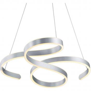 Lámpara colgante LED Francis, aluminio cepillado