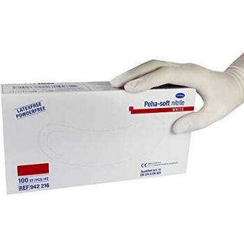 Hartmann Guantes Peha Soft, Blanco, L 8-9, 100 unidades