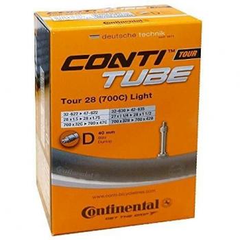 Cámara Continental Tour 28 Light Dunlop 40mm para Bicicletas 32-47mm
