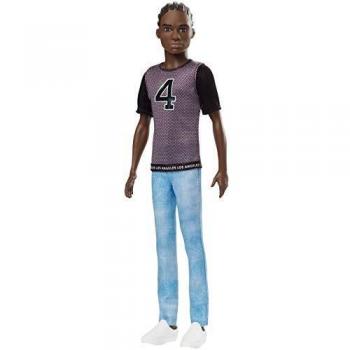 Mattel Barbie Fashionista-Muñeco Ken afroamericano con camiseta Los Ángeles, multicolor GDV13 , color/modelo surtido