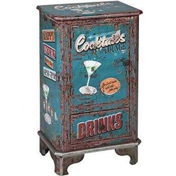 BigBuy Home Mesa Auxiliar Cocktails 116268 Retro Azul
