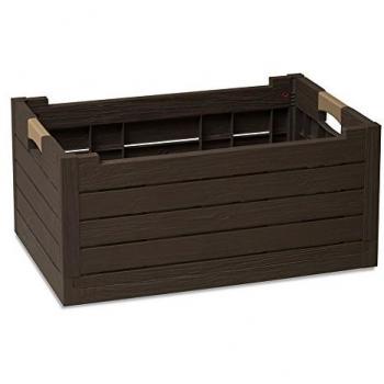 Dea Home Florida Caja Plegable, Plástico, Marrón y Beige, 59x39x28 cm