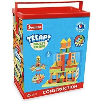 Juego de Construcción Jeujura Tecap Multiforme - 100 Piezas de Madera Multicolor