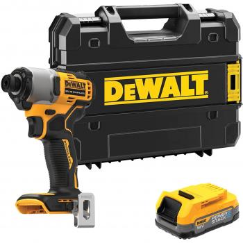 DEWALT DCF840E1T - Atornillador de impacto 18V, batería 1x1.7Ah Powerstack