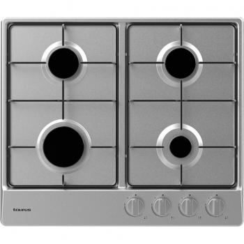 Placa de Gas Taurus GI4EB Independiente 59cm 4 Zonas Acero Inoxidable