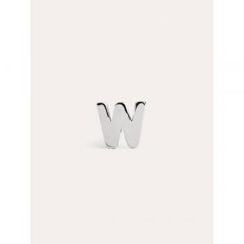 Pendiente Suelto Singularu Letter Plata - Letra W