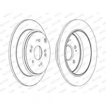 Disco de freno FERODO DDF1860C trasero, macizo, 2 piezas, Ø305mm, altura: 61.2mm, espesor: 9mm