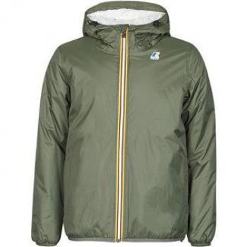 K-Way Le Vrai 3.0 Claude Orsetto Women's Jacket in Kaki, K-WAY Men's Military Color Jacket Size XXL, K-Way Light Waterproof Unisex Short Jacket with Sherpa Lining in Green Size 2XL