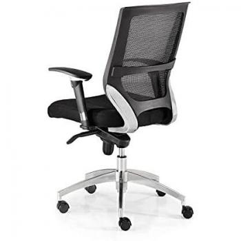 Silla ergonómica de ordenador Euromof Malta negro malla | Entrega 24h
