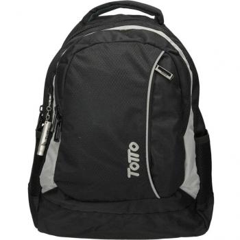 Mochila Totto Juvenil Niquel con Múltiples Compartimentos - Color Negro