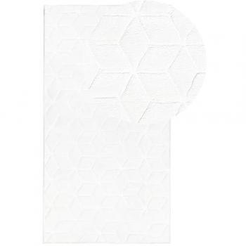 Alfombra Shaggy de Piel Sintética de Conejo Blanca 80 x 150 cm - Suave y Alta Pila