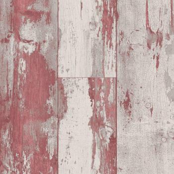 Papel de pared madera rojo y beige DUTCH WALLCOVERINGS