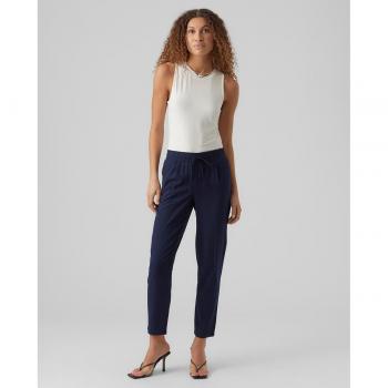Vero Moda Jesmilo Women's Jogger Pants with Elastic Waist, Ankle Length, Navy Blue