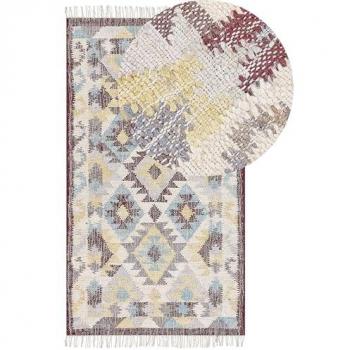 Alfombra de Yute Multicolor 80 x 150 cm Hecha a Mano con Borlas