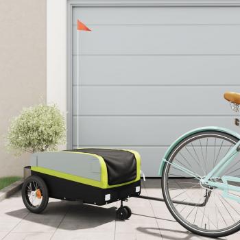 Remolque eléctrico para bicicleta de hierro negro y verde 30 kg