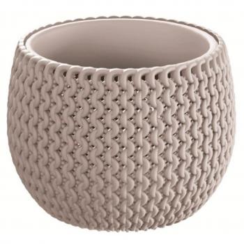 Maceta Redonda Splofy Bowl con Depósito de Plástico Color Mocca 18x18x13 cm - Prosperplast