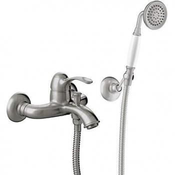 Grifo Monomando Mural para Bañera y Ducha TRES Clasic Acero 24217001AC