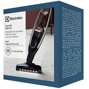 Conjunto de Filtros Electrolux EF167 para Aspiradora Q9 (Paquete Doble, 2 Filtros Pre-Motor Lavables, Filtración Óptima, Limpieza Fácil, Color Negro)