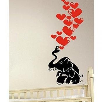 Cute Animal Elefante Nursery niñas niños corazón vida familia amor casa juntos Cita Pared Calcomanías de vinilo pegatinas Art Decor DIY