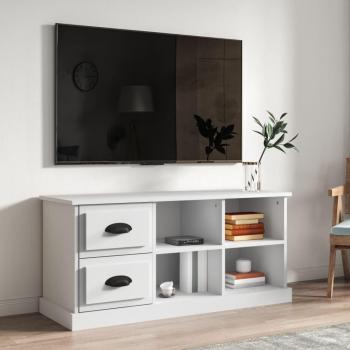 Soporte para TV blanco de madera multicapa, dimensiones 102x35,5x47,5 cm