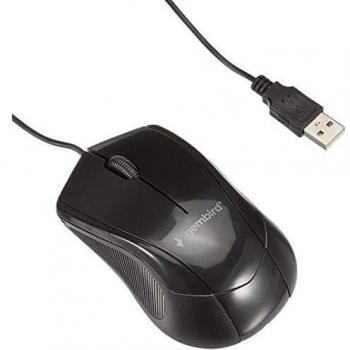 Ratón Óptico Gembird USB Negro con 3 Botones y 1000 DPI Modelo MUS-3B-02