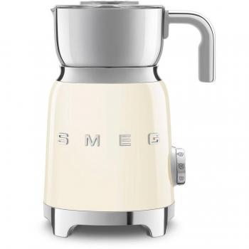 Espumador de Leche SMEG MFF11CREU Crema con Sistema de Inducción, Capacidad Recipiente 600 ml, Capacidad para Espumar 250 gr, 8 Funciones, 500 W
