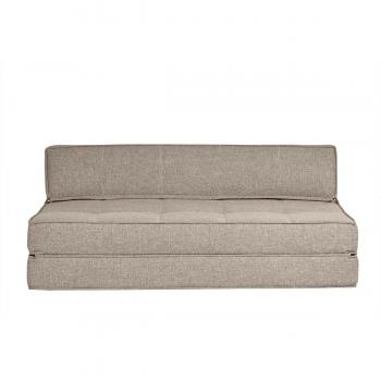 Sillón cama de 2 plazas de tela color topo KATY
