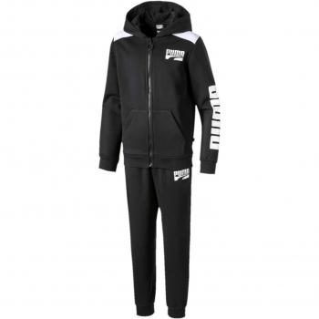 PUMA Rebel Bold Sweat Suit FL B Chándal, Niños, Black, 128
