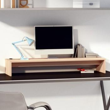 vidaXL Solid Wood Pine Monitor Stand 100x27x15 cm