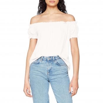 Vero Moda Vmasta Milo Off Shoulder Top Noos, Camiseta sin Mangas para Mujer, Blanco