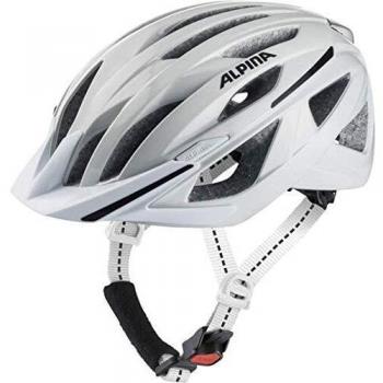 Casco Urbano Alpina Haga Blanco con Luz LED, Certificado CE, Talla 55-59 cm