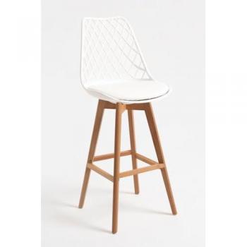 Taburete de Cocina Mima Blanco con Diseño Moderno