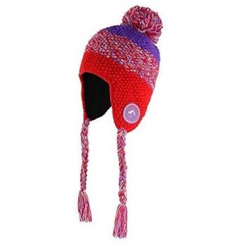 Westfjord Mujer Gorro con Borla, Color Rojo/Morado Talla One Size