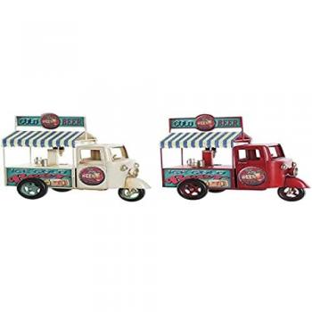 Figura Decorativa DKD Home Decor Vintage Blanco Rojo 28 x 14 x 24 cm (2 Unidades)