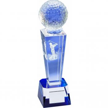 LONGRIDGE Golf Trophäe Kristall 3D Laserbeschriftete Trofeo Cristal, Unisex,