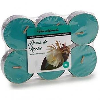 Set de Velas Turquesa Lady At Night (6 Piezas) Cera 11,5 x 2 x 17 cm