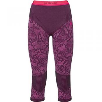Odlo Pants 3/4 Blackcomb Evolution Warm Mujer, todo el año, mujer, color Black/Pink Glo, tamaño medium
